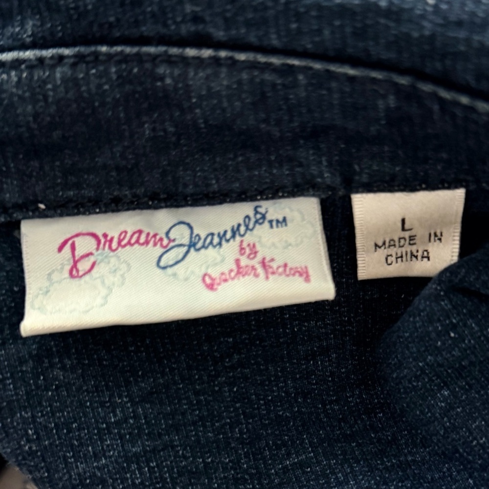 Quacker Factory Sparkle and Shine Denim Jeanne Jacket Size Large - Picture 9 of 9